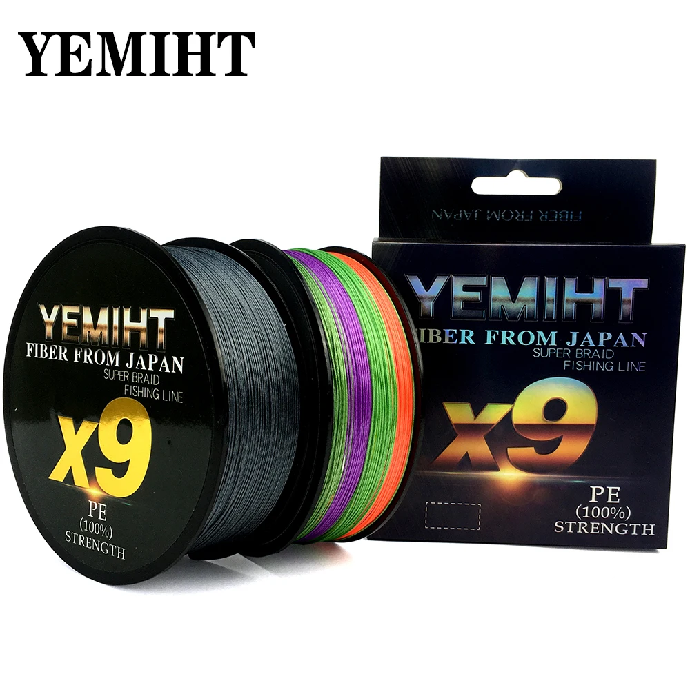 YEMIHT 500 м 300 100 плетеная рыболовная леска 9 нитей мультифиламентная для соленой воды