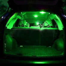 Luzes da lâmpada da placa de licença t10 kit verde automático led pacote 12v 13x carro dome