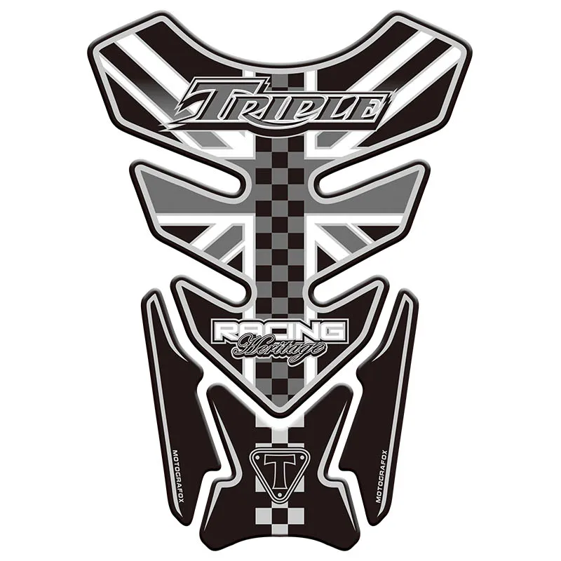 Стикер на Бензобак Мотоцикла Наклейки 3D Танк Pad для Triumph Triple Street speed Daytona - Цвет: 02