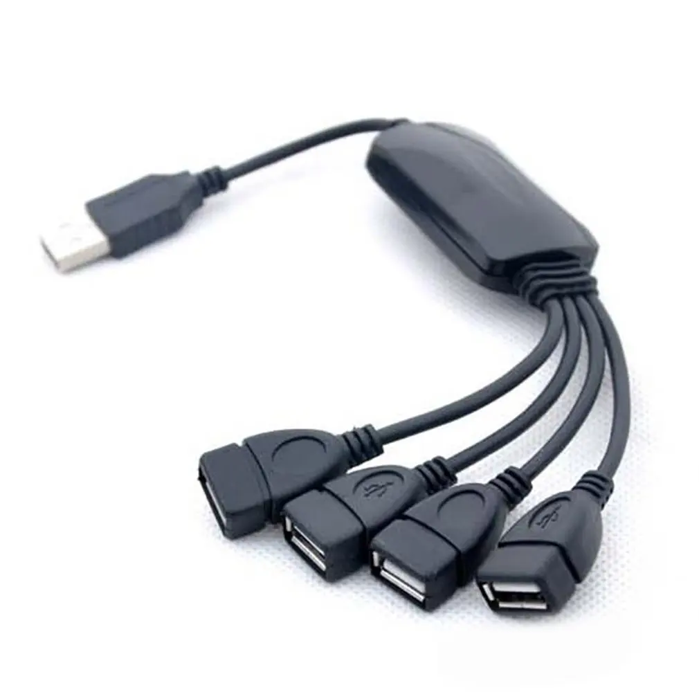 USB 2,0 4-Порты и разъёмы концентратор кабель сплитер разъем адаптера хаб расширения/сплиттер адаптер для портативных ПК компьютер