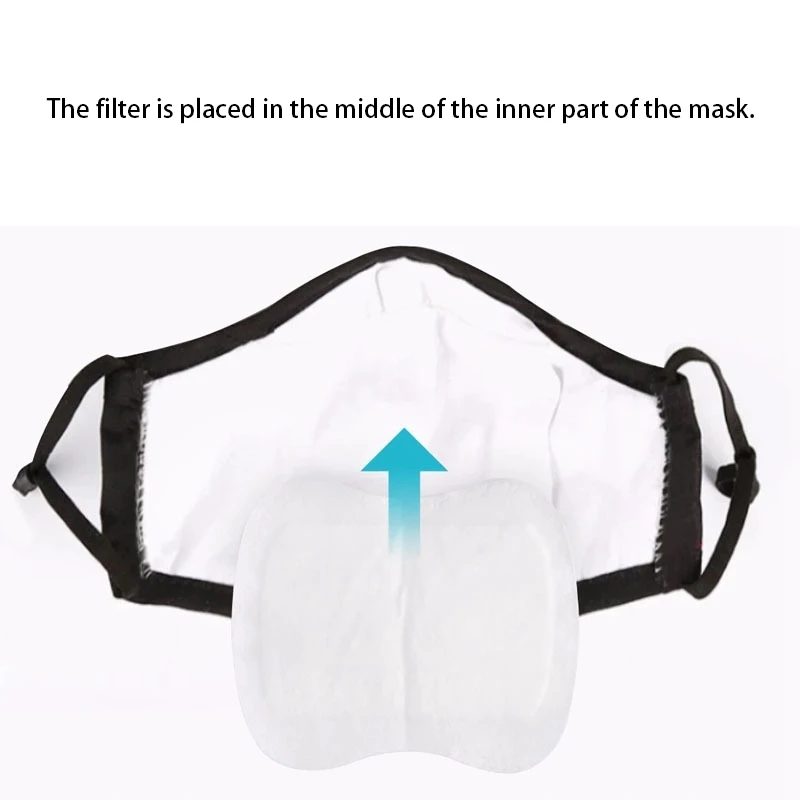 

50Pcs Mask Gasket Disposable Filter Chip Disposable Mask Gasket Disposable Mask Replacement Gasket Core(with 2 Masks)