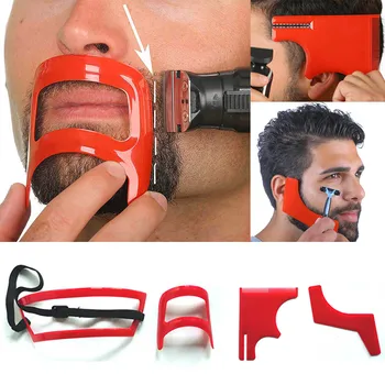 

New Men Beard Shaping Styling Template Comb Men's Double Sided Beards Combs Beauty Tool for Hair Beard Trim Templates Innovative