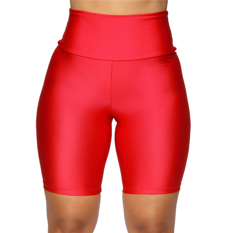Женские шорты женская спортивная одежда Фитнес Короткие брюки обтягивающие женские Пуш-ап спортивная одежда Однотонные эластичные шорты с высокой талией