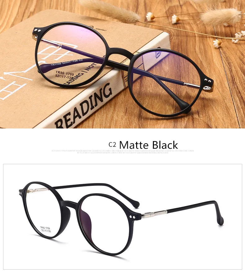 C2 Matte Black Nerd винтажные очки с цветами, оправа для женщин и мужчин, ретро оправы для очков, классические унисекс оптические оправы для очков по рецепту - Frame Color: C2 Matte Black