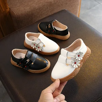 

Kids Princess PU Leather Shoes For Girls New Spring Summer Children Toddler Girl Kids Shoes Fashion Flower Hook&Loop Sandals