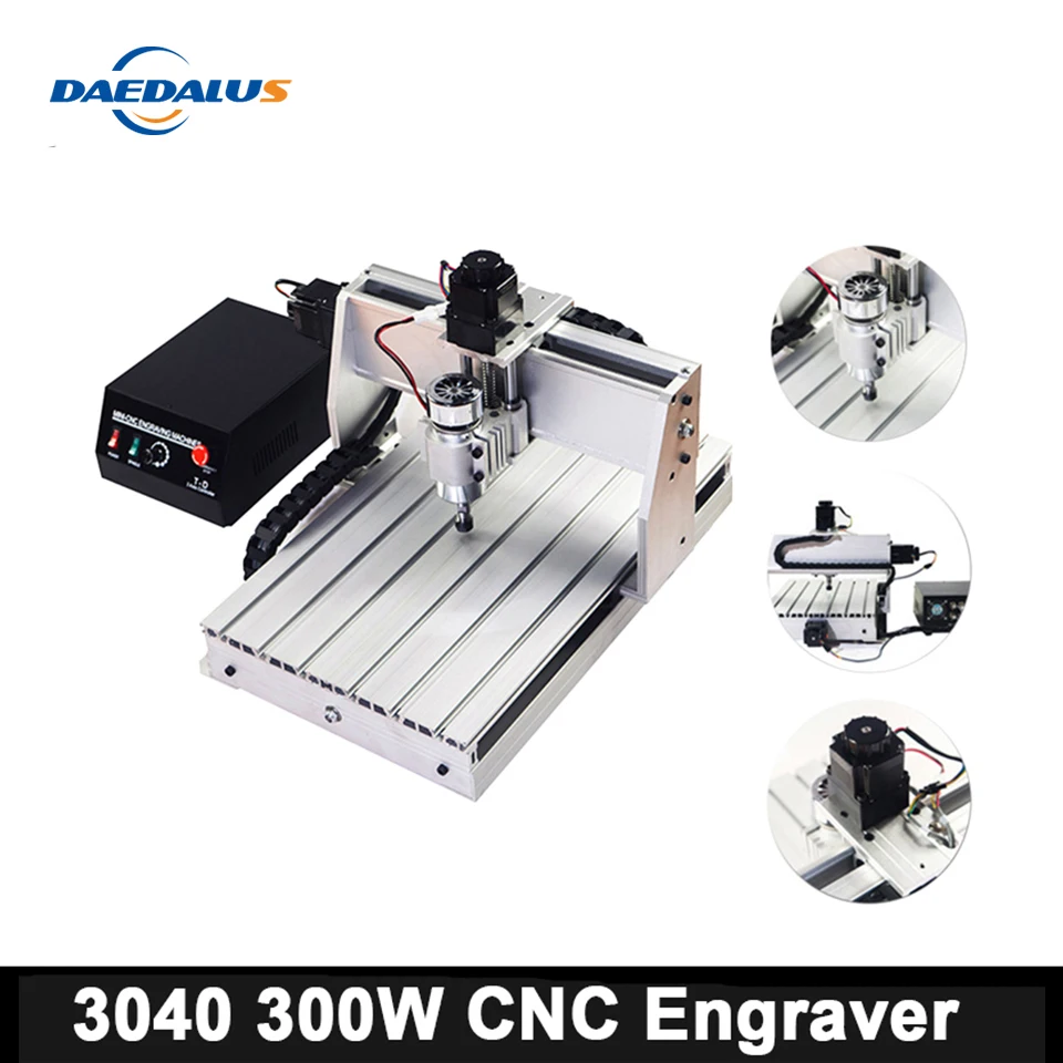 CNC 3040 гравер 0.3 кВт/0.8 кВт/1 5 кВт 220 В шпиндель с воздушным охлаждением 3 оси