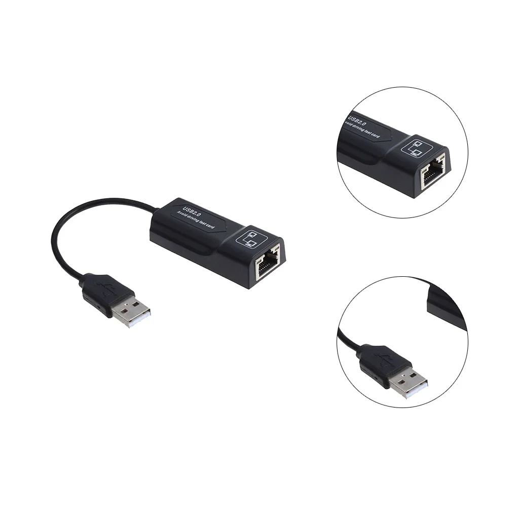 ПК USB2.0 Ethernet адаптер ноутбук сетевая карта USB Lan Мини Сетевой адаптер USB к RJ45 10/100 Мбит/с