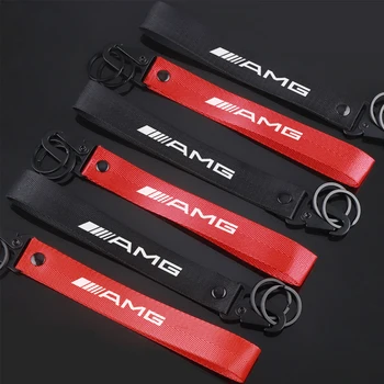 

Metal+Webbing Car Keychain Key Ring Hook Key Chain For Mercedes Benz AMG CLK CLA A180 A200 A300 E220 S300 S350 etc Accseeories