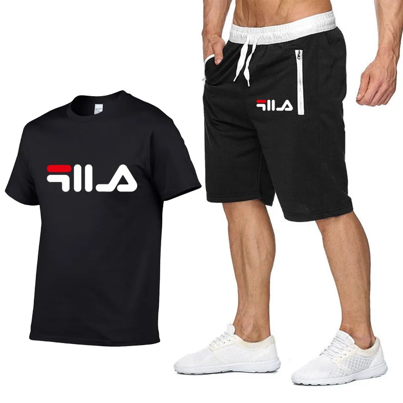 

Hot Selling Summer New Style Men'S Wear Short Sleeved T-shirt + Shorts Suit Fashion Lettered Printed T-shirt Men's