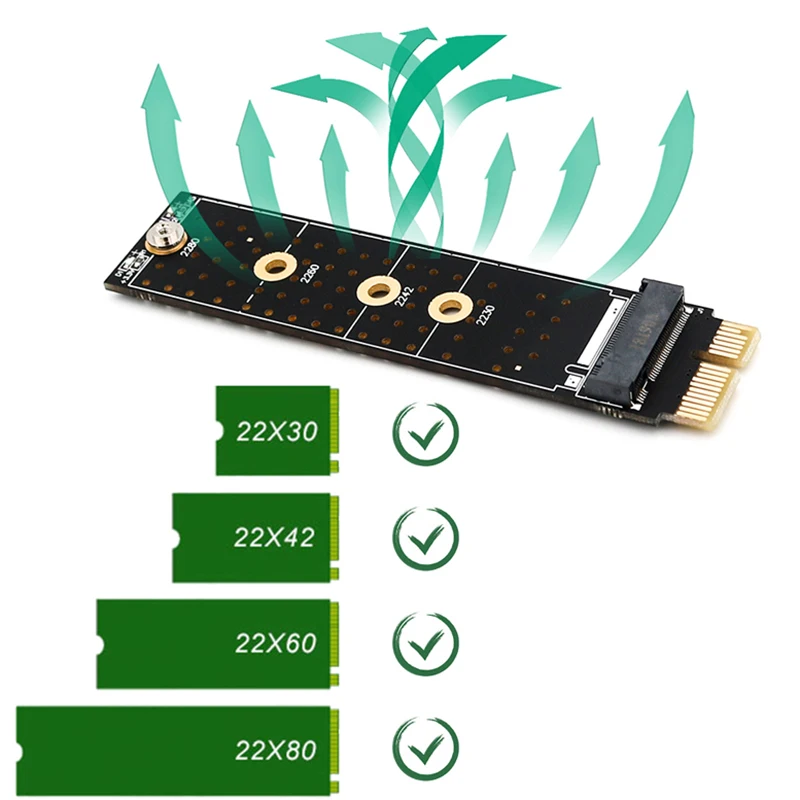 Pcie для M2 адаптер Nvme Ssd M2 Pcie X1 Райзер Pci-E Pci Express м соединитель в форме ключа поддерживает 2230 2242 2260 2280 M.2 Ssd полный Скорость