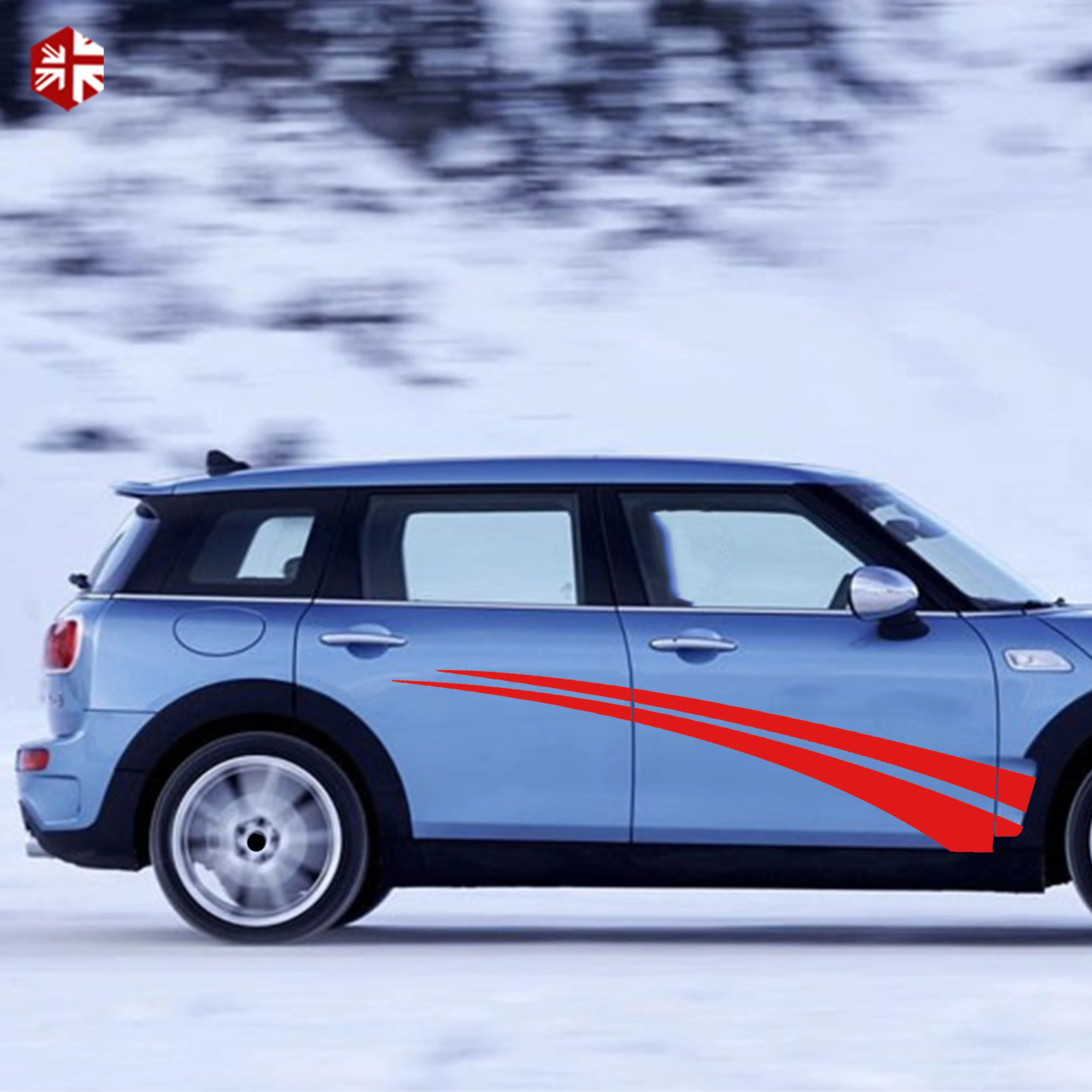 2X креативная виниловая наклейка на дверь автомобиля в полоску для MINI Cooper S Clubman F54 One JCW аксессуары