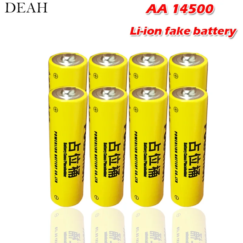 8 шт./лот 14500 литий-ионный литиевый муляж поддельная батарея для литий-железо-фосфатной батареи AA батарея установка пустышки ячеек не может зарядное устройство
