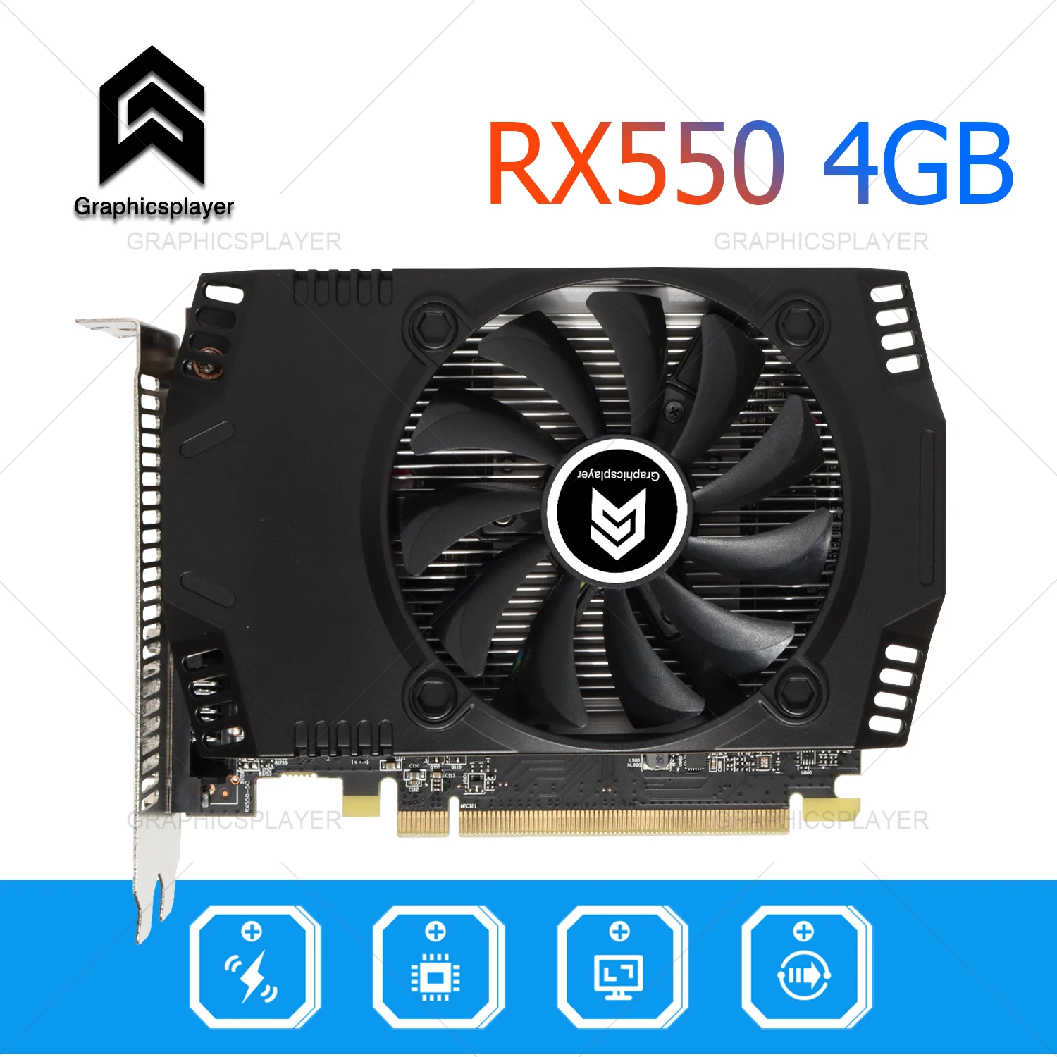 Graphics Card Video Card Carte RX550 4GB 128BIT GPU Model Video Memory Placa De Video for PC computer AMD RX latest gpu for pc