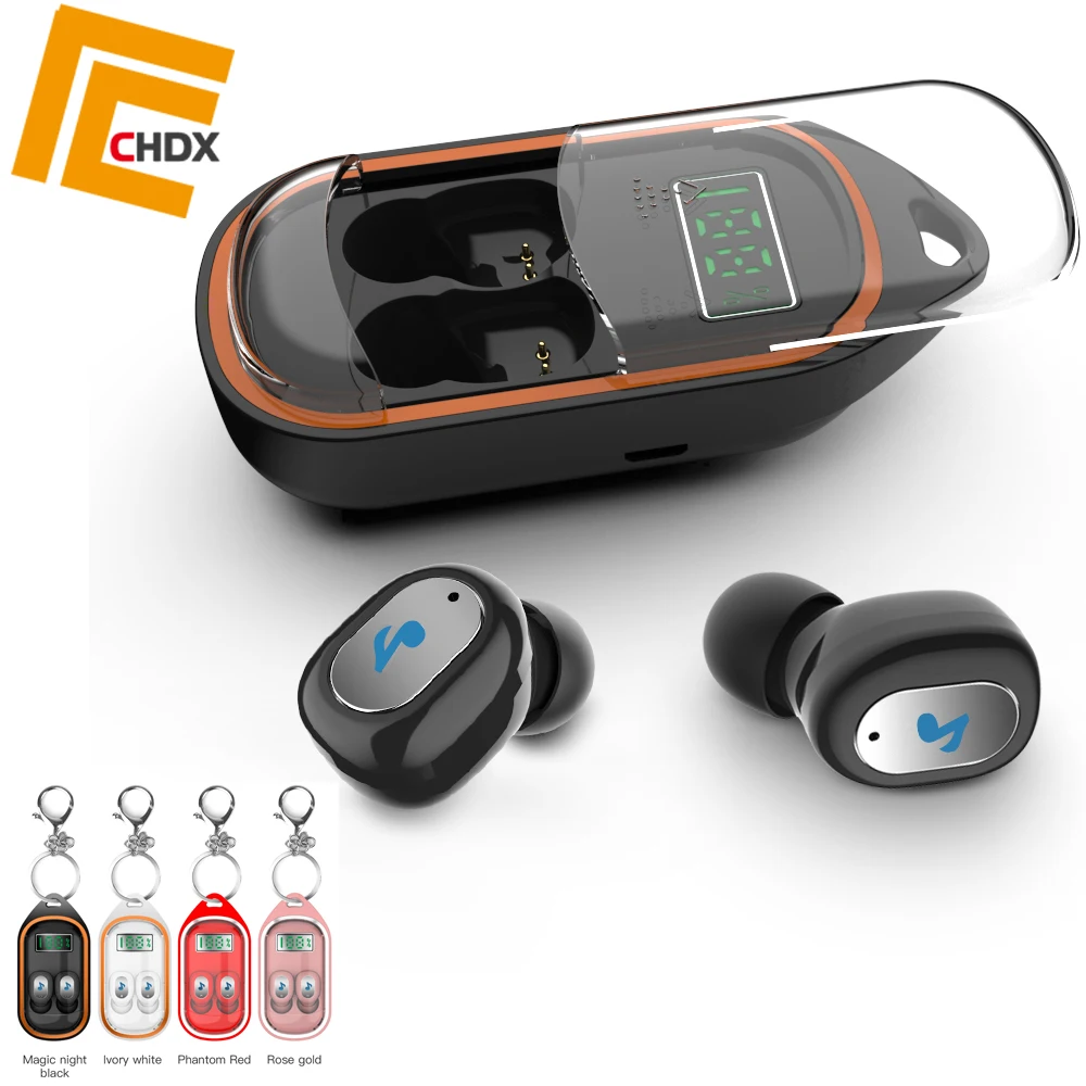 

CHDX Wireless Noise Reduction Earphones Bluetooth 5.0 Power Display Headphones Sports Gaming Driving Earbuds with Microphone