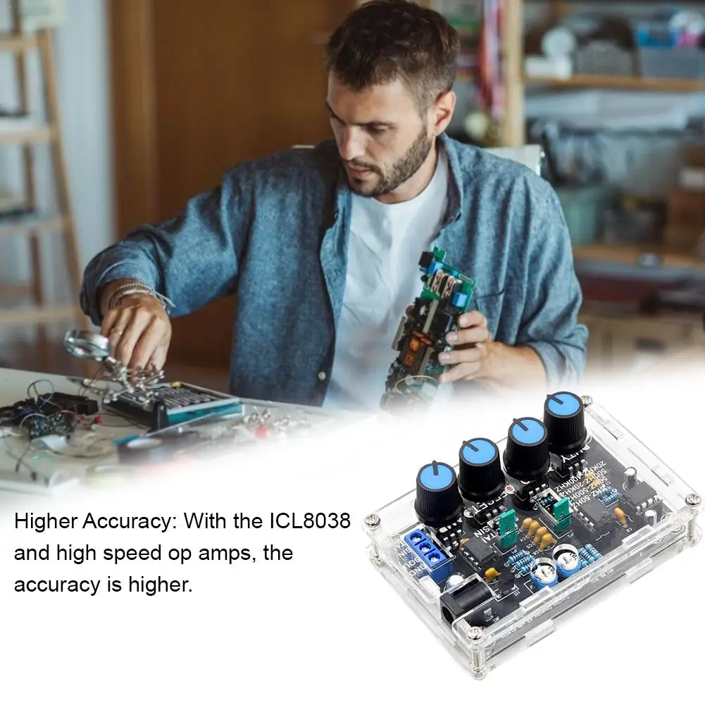 ICL8038 мульти-Функция низкочастотный сигнал генератор набор для домашнего мастера DC 12V~ 15V Запчасти с оболочкой XR2206 обновлен