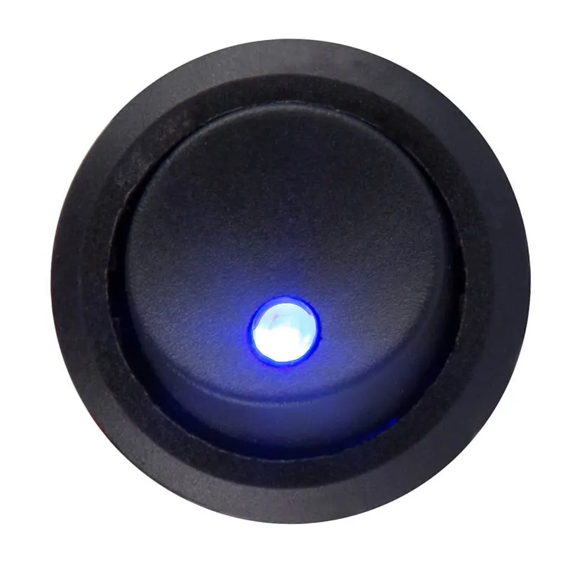 5Pcs/10Pcs Toggles 20A 12V Round Rocker Toggle Switch Blue LED SPST ON/OFF Switches New JAN88 | Обустройство дома
