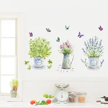 JM7299 стиль свежая модель ваза украшения наклейки на стену гостиная оформление входа настенные съемные наклейки из ПВХ