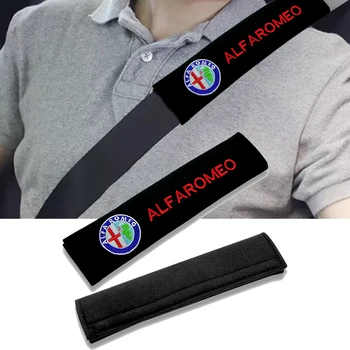 

2pcs Car Styling Cotton Seat Belt Cover Case For Alfa Alpha Romeo 159 147 156 Giulietta 147 159 Mito Car Accessories