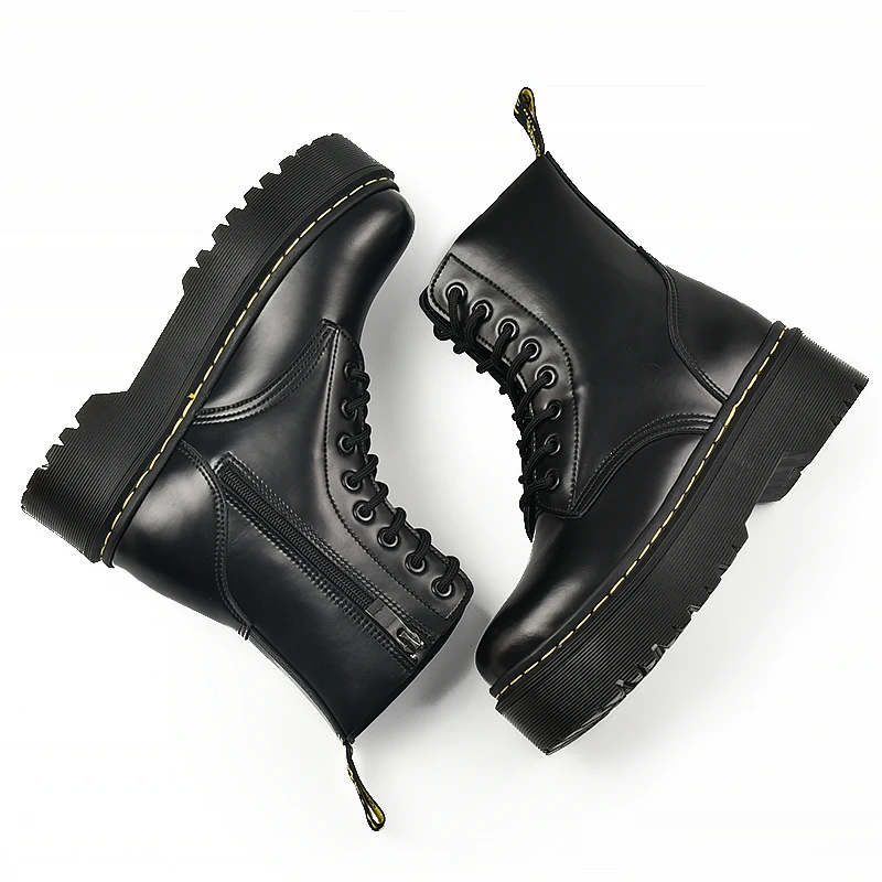 Billig Britischen Stil Motorrad Stiefel Damen Vintage Kampf Herbst Stiefel Armee Punk Goth Frauen Martin Stiefel Frauen Biker Kurze Stiefel