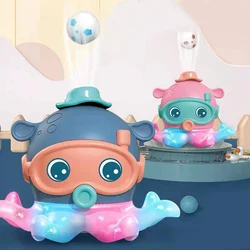 Jouet électrique pour enfants, balle flottante, jeu amusant, balle de soufflage, pieuvre, lumière fraîche, jouets musicaux pour garçons et filles, apprendre à grimper, cadeau amusant 