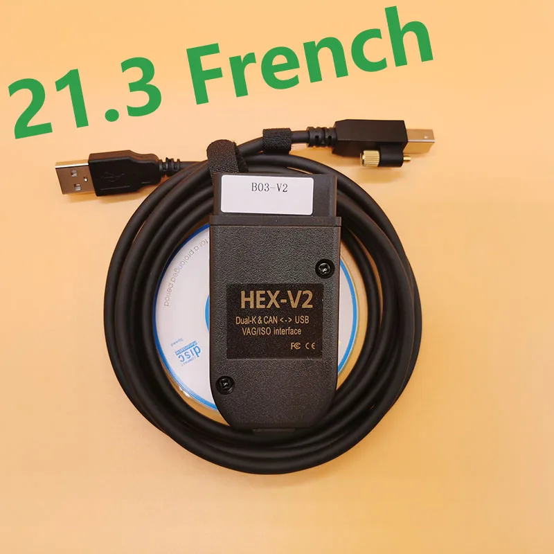 Диагностический сканер WESHEU VCDS VAG COM HEX V2 2021 VAGCOM 21 3 для VW AUDI Skoda Seat Atmega162 OBD2 20 12 |