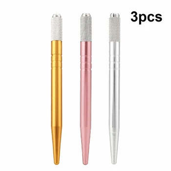 

3pcs/set Professional Microblading Tool Eyebrow Tattoo Microblading Pen Permanent Make Up Machine Handle Eyelash Manual Tools