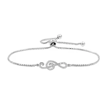 WEIMANJINGDIAN бренд циркония CZ Кристалл музыкальный символ регулируемый браслет для женщин в родии серебро/золото цвет покрытием