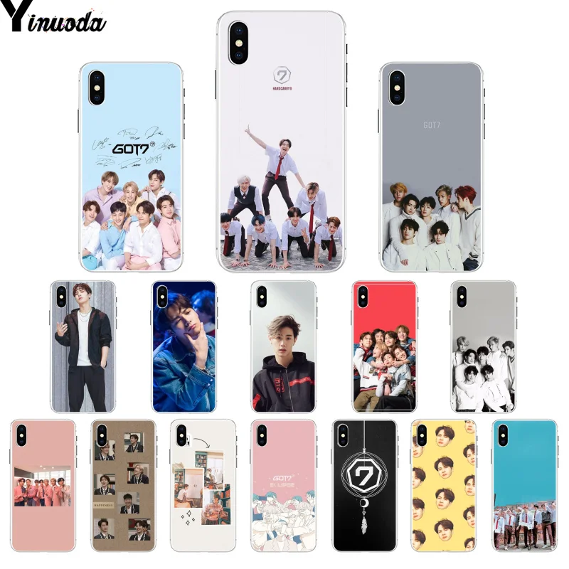 

Yinuoda GOT7 KPOP TPU Soft Rubber Phone Case Cover for Apple iPhone 8 7 6 6S Plus X XS MAX 5 5S SE XR Cellphones