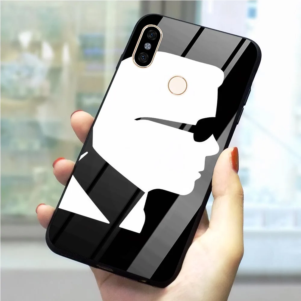 

Karl Lagerfeld Green Tempered Glass Phone Case for Xiaomi Redmi Note 6 Pro Cover Mi A1 A2 8 Lite 9 F1 Note 5 7 Pro Redmi 4X 6A