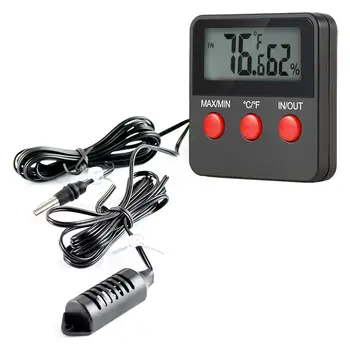 

Digital Display Durable Hygrometer Humidity Meter Temperature Measurement Dry and Wet Thermometer for Reptile Pets Eggs Hatch