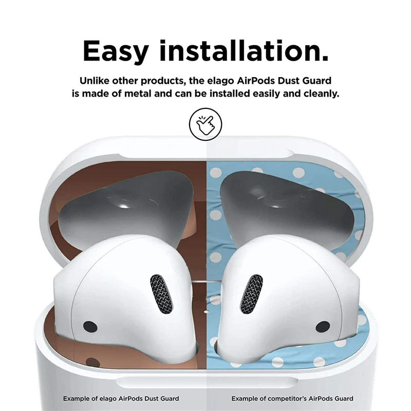 Защита от пыли для Apple Airpods Bluetooth наушники металлические для Airpods 1 2 Air Pods беспроводные наушники зарядное устройство пылезащитный чехол