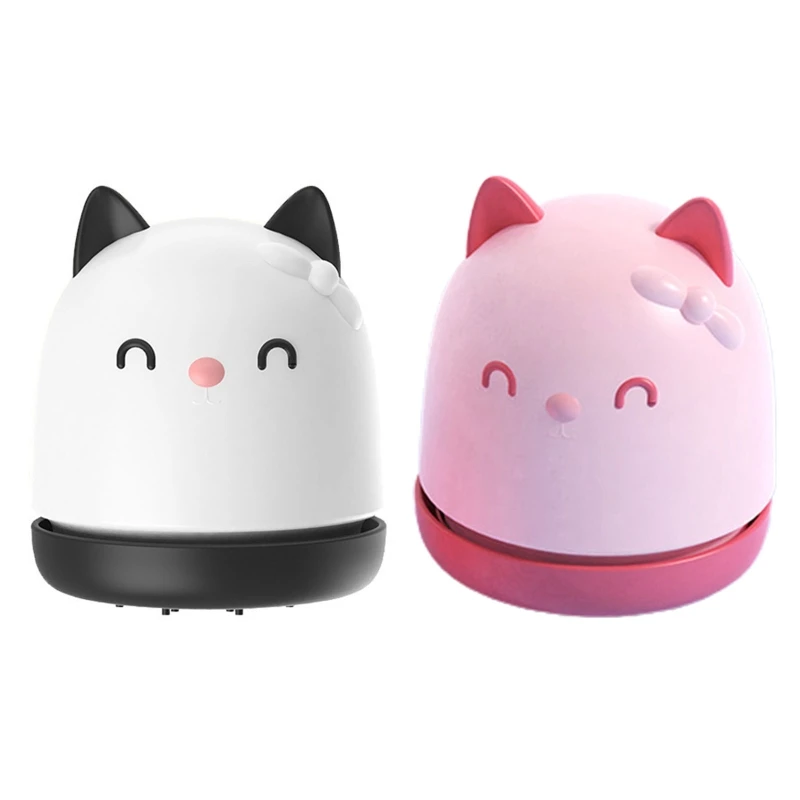 

Portable Cute Cat Mini Desk Vacuum Cleaner for Desktop Keyboard Cleaner Computer Brush Dust Collect Robot Sweep Cleaning