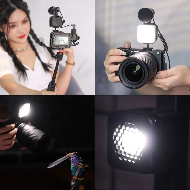 컬러 필터 디퓨저 벌집 LED 라이트 키트, Gopro 10 9 8 DSLR용, IP67 방수 RGB 비디오 라이트, 귀여운 L1Pro
