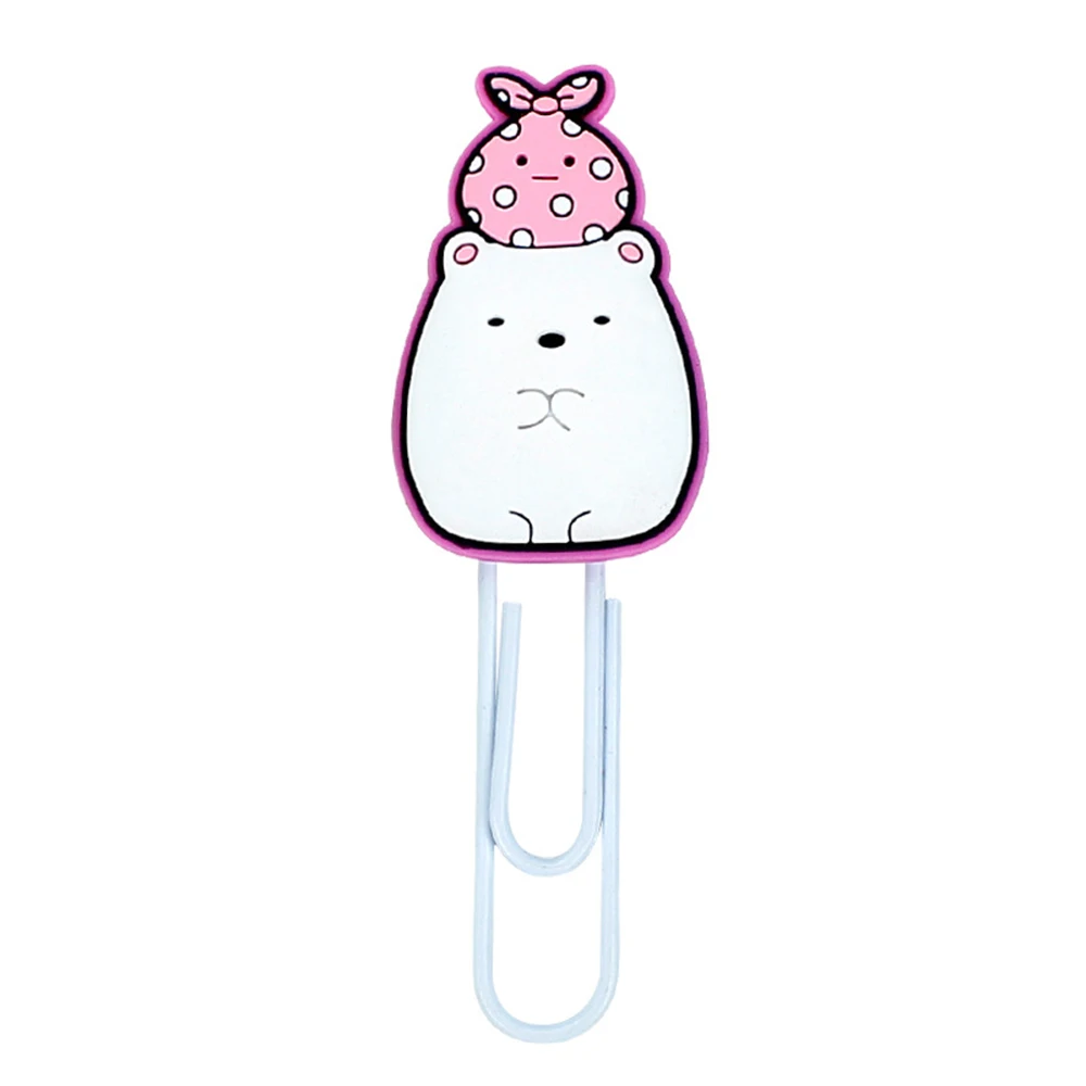 3 шт. Sumikko Gurashi милые Мультяшные силиконовые бумажные иглы скрепки для фото зажимы для заметок канцелярские принадлежности