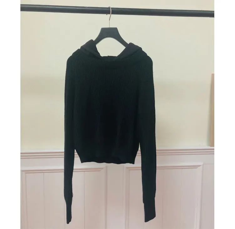 Women Hoodie2019 Autumn and Winter New Hooded Pullover Woolen Sweatshirt Knit Top Sweatshirt