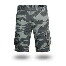 Летние камуфляжные бермуды в стиле милитари, джинсовые шорты-карго, мужские Модные повседневные свободные рабочие шорты, джинсовые шорты, большие размеры 28-40 Homme
