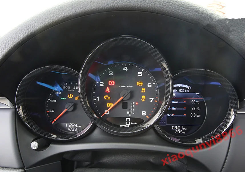 Для Porsche Macan- углеродное волокно ABS приборная панель декоративное кольцо рамка отделка