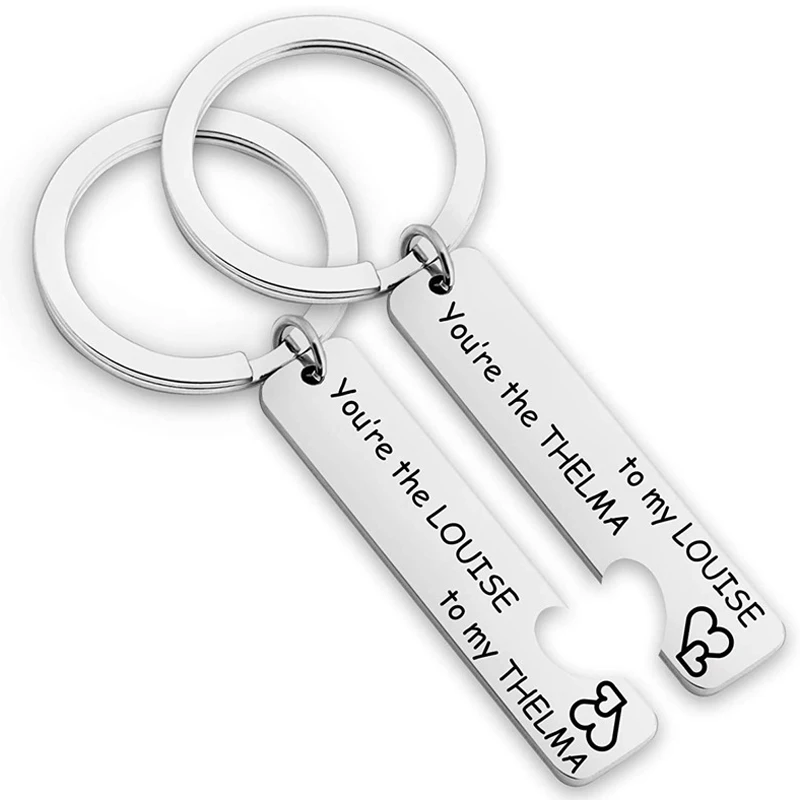 Thelma und Louise Keychain Besten Freund Geschenk Seele Schwestern Keychain Pistole Keychain Freundschaft Schmuck Moving Weg Geschenk 2 teile/satz