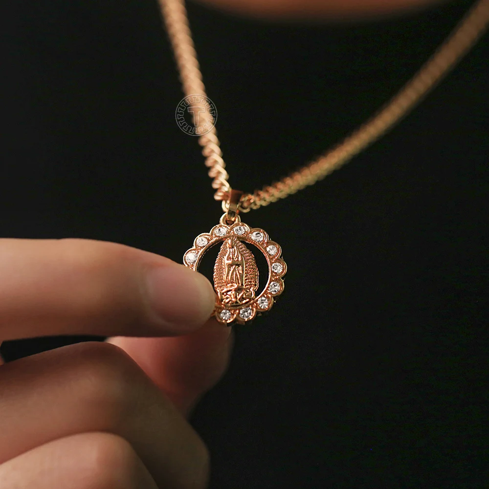 Elegant 585 Rose Gold Jesus Round 