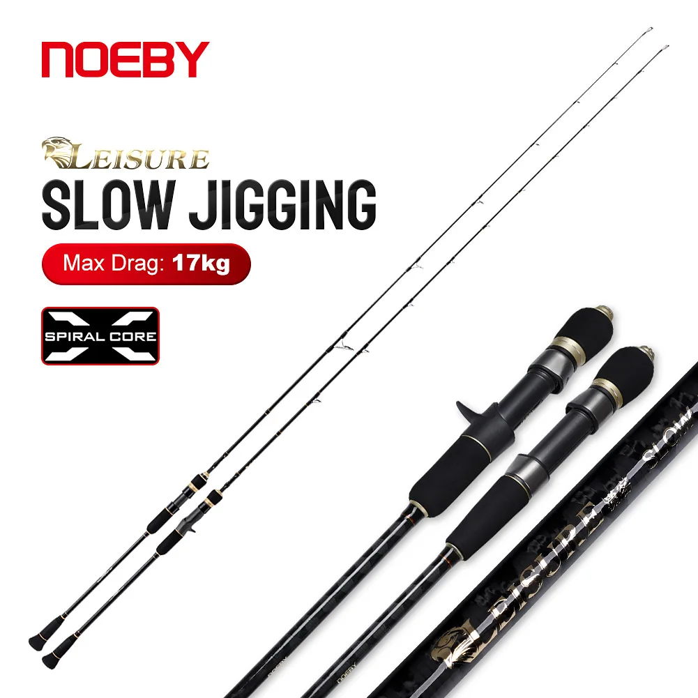 US $62.37 Noeby Slow Jigging Fishing Rod 183m 196m M ML Power SIC Guide 17kg Lure Weight 30350g Carbon Spinning Baitcasting for Sea Rod