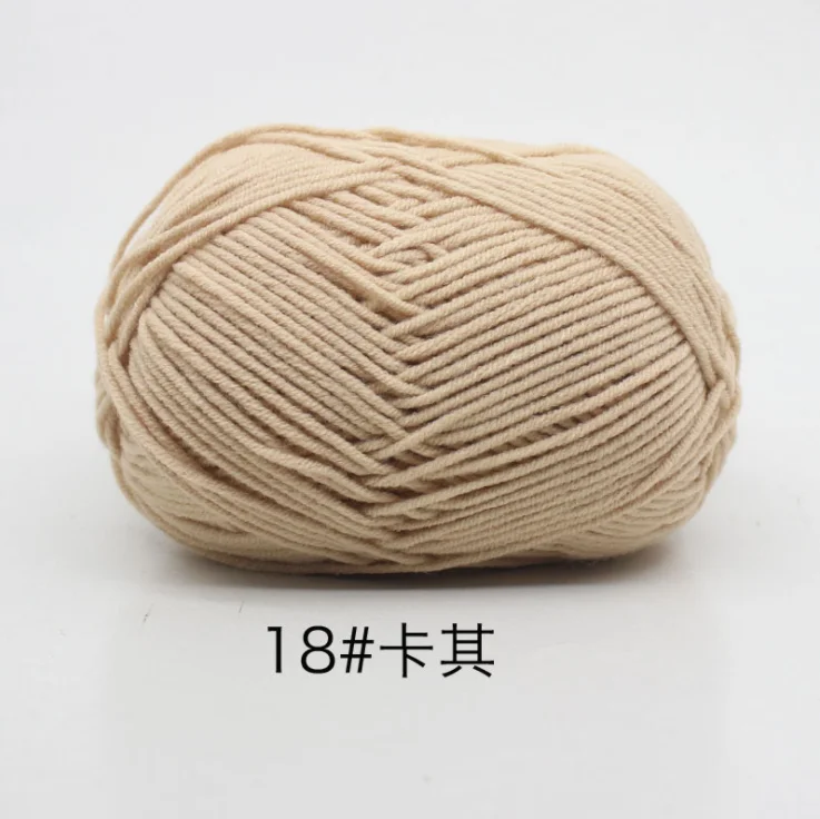 18 Mylb Skeins мягкие ручные вязаные детские крючки для вязания шерстью расчесывание хлопчатобумажная пряжа молочного цвета 4 Plys Hot 50 г/шт - Цвет: 18