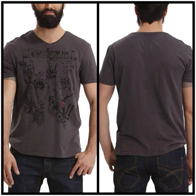 Deg espanhol Na Moda algodau-linho Curto-de mangas compridas Camisa dos homens