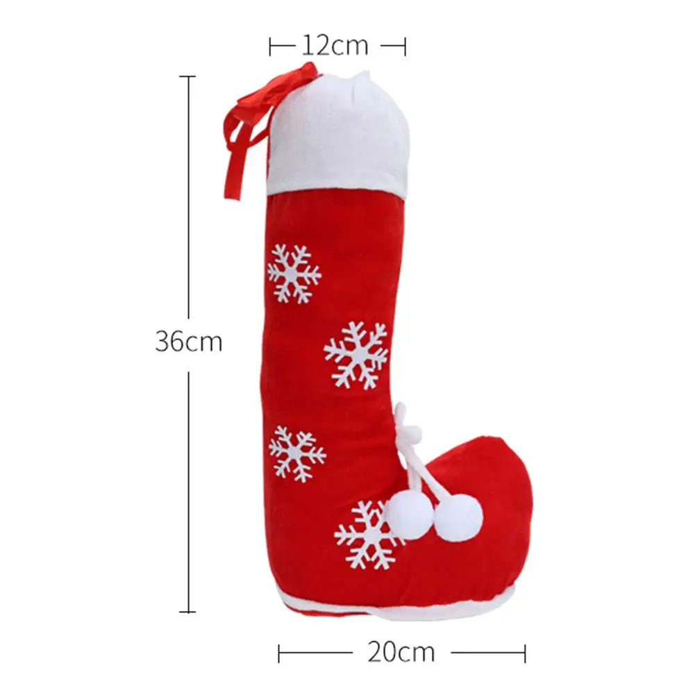 Christmas Snowflake Hanging Socks Unique Knit Christmas Stockings For Home Decorations Hanging Ornament