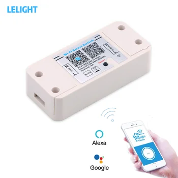 

WiFi Smart Light Switch Remote Power Switch Diy Universal Breaker Timer APP Wireless Remote Control Works with Alexa Google Home