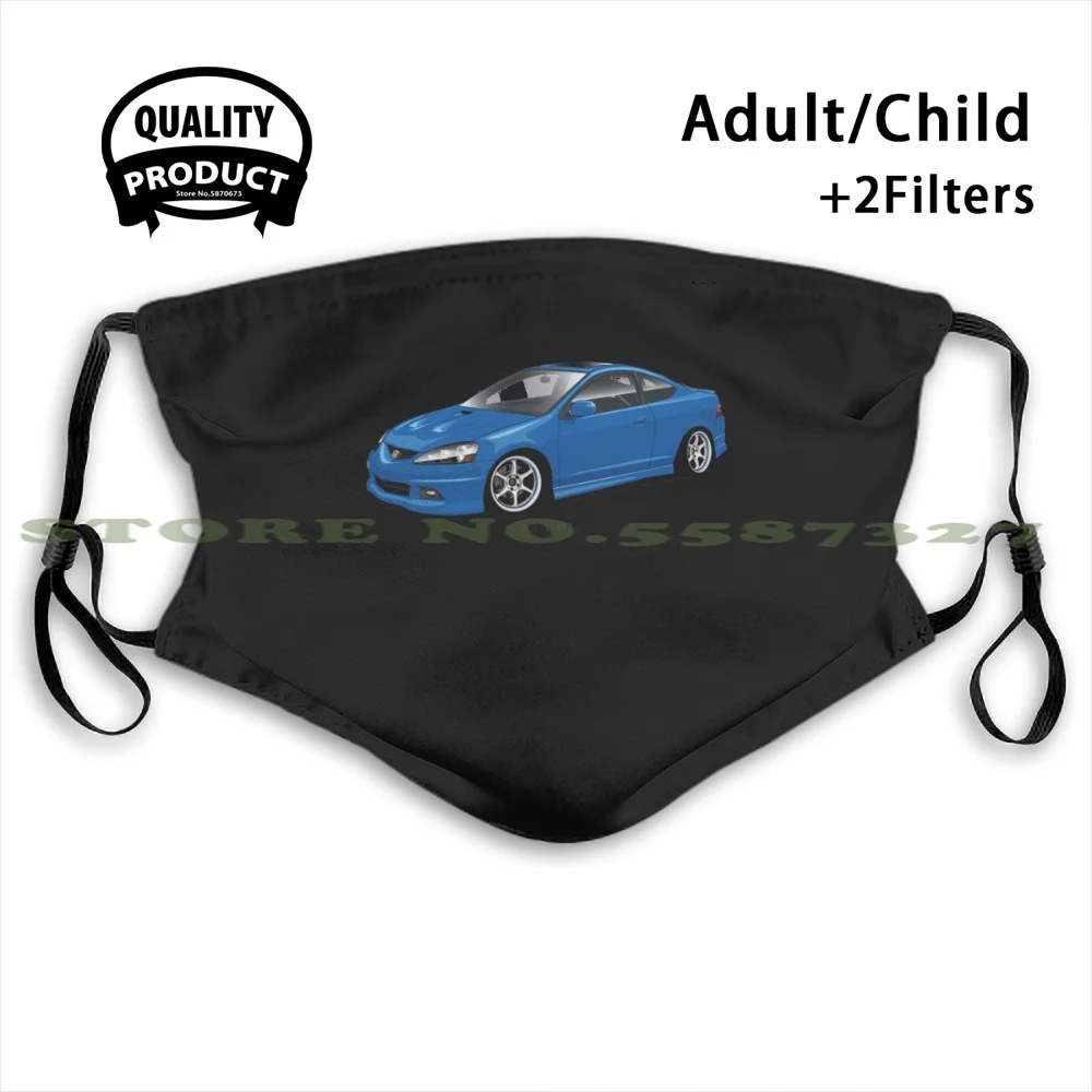 Acura Rsx Fashion Funny Design Black Reusable Masks Dc5 K20 Sling Mugen Lean Car Drawing Gram | Аксессуары для одежды