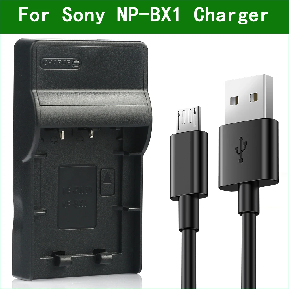Lanfulang Np-Bx1 Np Bx1 Caricatore Micro Usb Ultra Sottile Per Sony Dsc-Rx100 Iii (Rx100 M3) Hdr-As10 Hdr-As15 Hdr-As30V Hdr-As100V