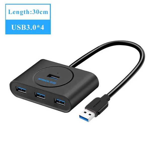 Anmck usb-хаб USB 3,0 USB C концентратор для MacBook Pro поверхностный концентратор USB Type C USB 2,0 адаптер с Micro USB для компьютера USB разветвитель - Цвет: 0.3m-USB 3.0