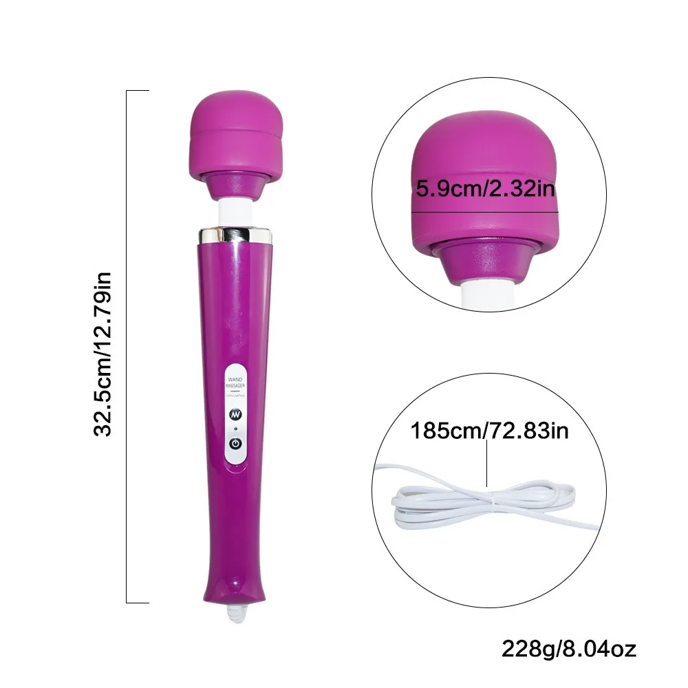 Beste Elektrische Toverstaf 10 Snelheden Full Body Massage Vibrator Motor Voor Voet Hoofd Hals Taille Massage En Ontspanning EU Plug