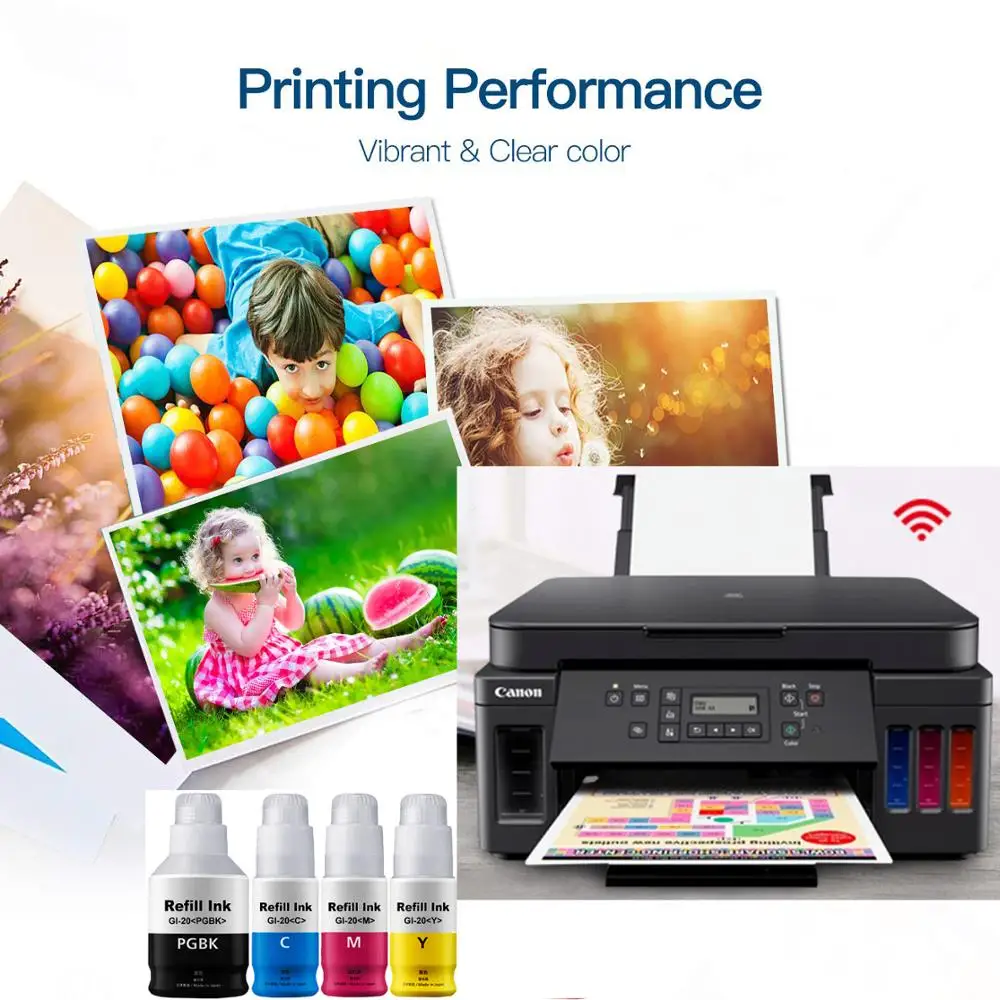 GI10 5 paquete 2B + 1C + 1M + 1Y nueva llegada de tinta embotellada para Canon  PIXMA G5010 6010 GM2010|Cartuchos de tinta| - AliExpress