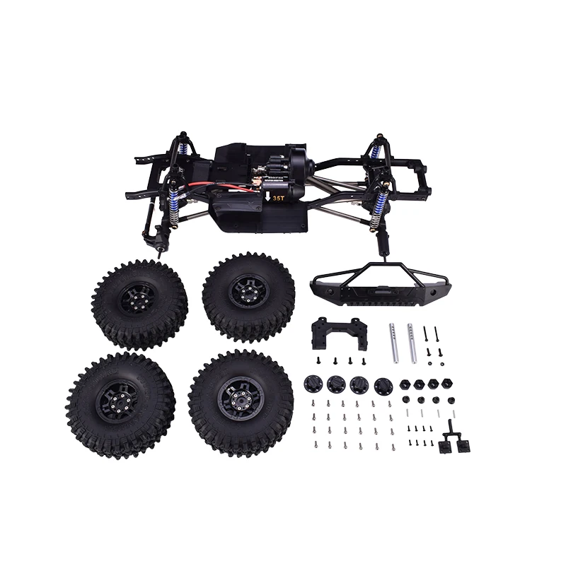 12,3 дюймов Рама шасси колесная база смонтированная DIY игрушки для 1/10 SCX10II 90046 90047 пульт дистанционного управления гусеничный автомобильный запчасти базовый набор